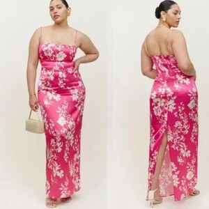 Reformation Frankie Silk Dress (Petites)